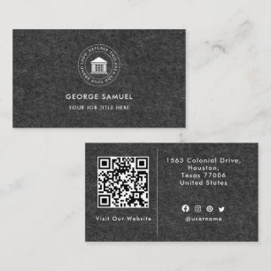 Cartão De Visita Elegante Moderno Logotipo Personalizado Minimalist