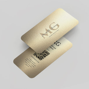 Cartão De Visita Elegante Moderno Luxo Faux Profissional Dourado