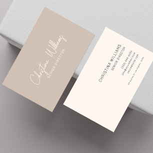 Cartão De Visita Elegante moderno minimalista da caligrafia