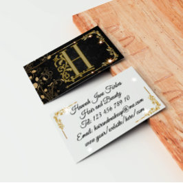 Cartão De Visita Elegante Moderno Monograma Inicial Profissional