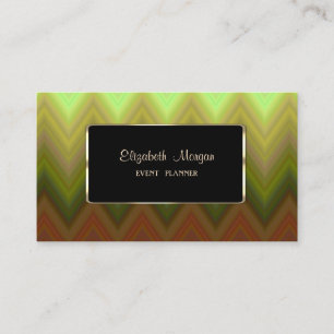Cartão De Visita Elegante, Moderno, Ombre Zigue-Zague Chevron
