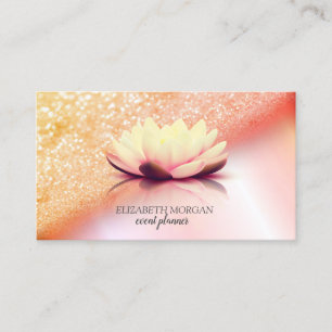 Cartão De Visita Elegante Moderno Profissional Brilho Bokeh Lótus