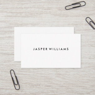 Cartão De Visita Elegante Moderno Profissional Minimalista Branco