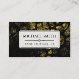 Cartão De Visita Elegante Moderno Profissional Pele de Leopardo #32