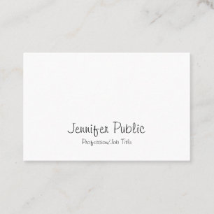 Cartão De Visita Elegante Moderno Script À Mão Limpo Gracioso