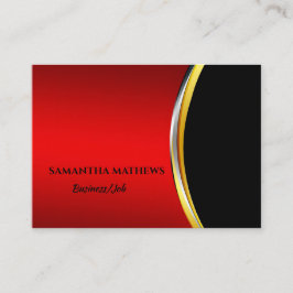 CARTÃO DE VISITA ELEGANTE MODERNO VERMELHO NEGRO PROFISSIONAL