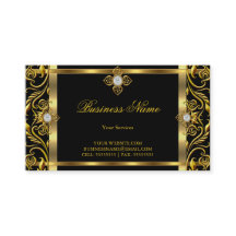 Elegante moldura floral dourada preta