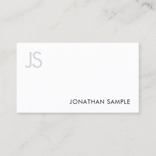 Cartão De Visita Elegante Monograma Design moderno elegante