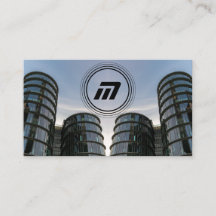 Elegante monograma e edifícios modernos de arquite