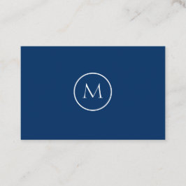 Cartão De Visita Elegante Monogrammed minimalista preto legal