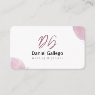 Cartão De Visita Elegante Negócios de Planejamento de Casamento Aqu