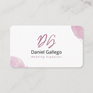 Cartão De Visita Elegante Negócios de Planejamento de Casamento Aqu