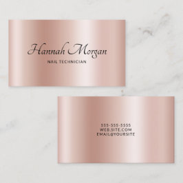 Cartão De Visita Elegante Ombre em Rose Gold Pálido