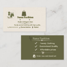 Cartão de Visita Elegante para Marcas de Moda