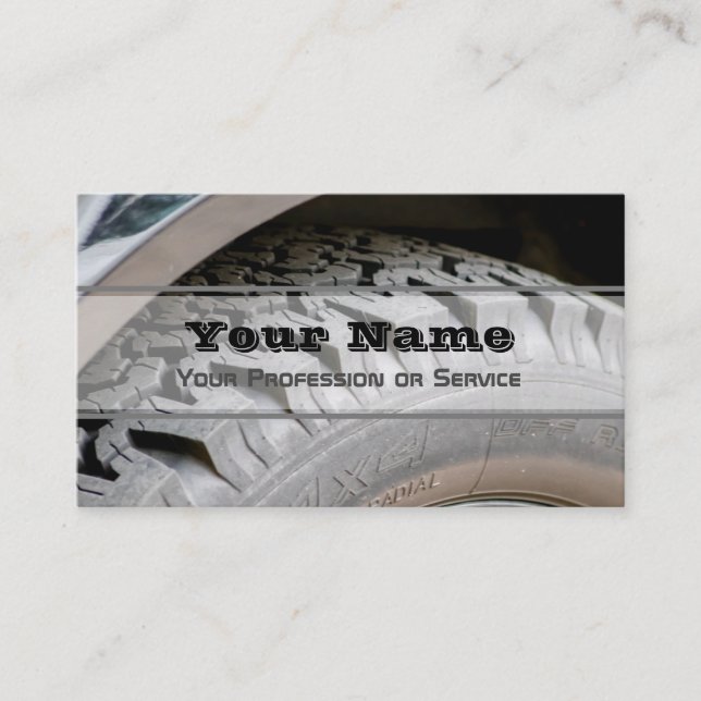 Cartão de visita elegante para peritos em rodas e  (Frente)