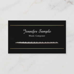 Cartão De Visita Elegante para professor de compositor de música si
