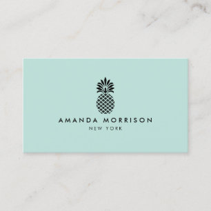 Cartão De Visita Elegante Pineapple Luxury Boutique Mint