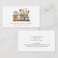 Elegante Potes de Aquarela Utensílios Chef Caterer