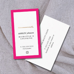 Cartão De Visita Elegante Prendedor de Cabelo Falso Dourado Rosa Br