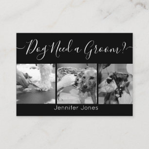 Cartão De Visita Elegante preto e branco, adição de logotipo