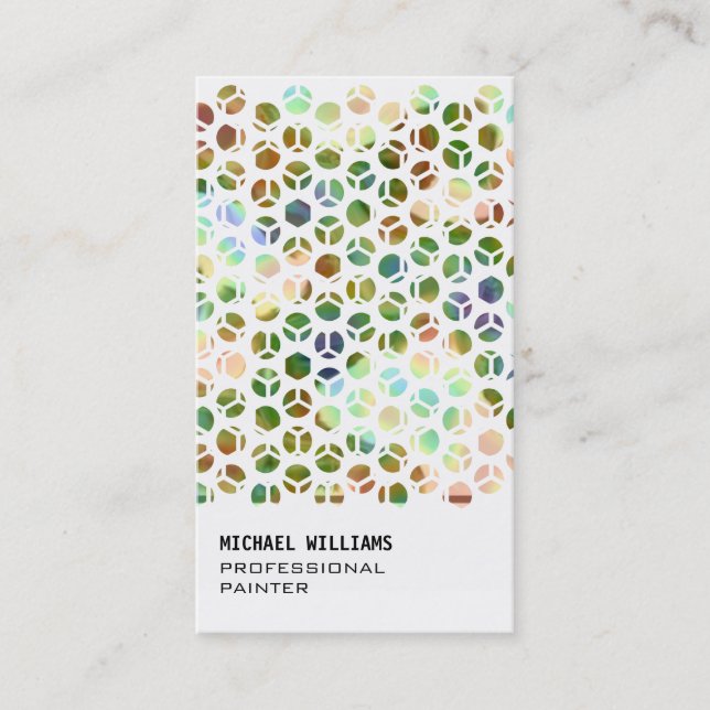 CARTÃO DE VISITA ELEGANTE PROFESIONAL BLANCO SIMPLE ORO METAL (Frente)