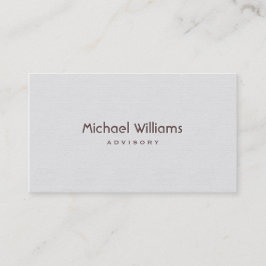 CARTÃO DE VISITA ELEGANTE PROFESIONAL MINIMALISTA SIMPLE BLANCO