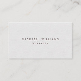 CARTÃO DE VISITA ELEGANTE PROFESIONAL MINIMALISTA SIMPLE BLANCO