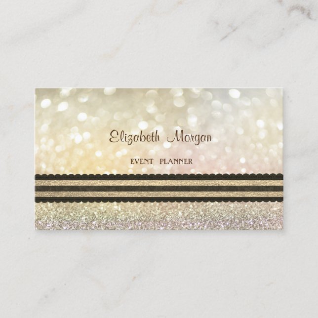 Cartão De Visita Elegante Professional Modern, Strike Bokeh (Frente)