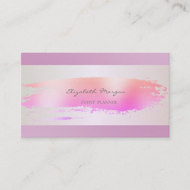 Cartão De Visita Elegante Professional Modern, Traço De Pincel (Frente)