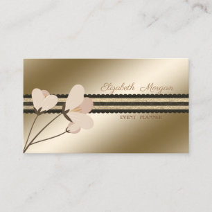 Cartão De Visita Elegante Professional Na moda Moderno, Floral