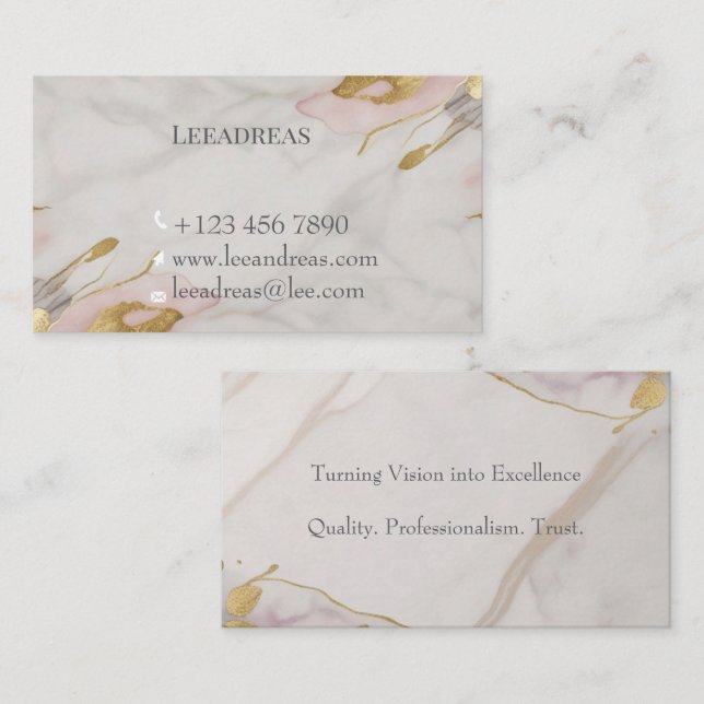 Cartão De Visita Elegante Profissional (Frente/Verso)