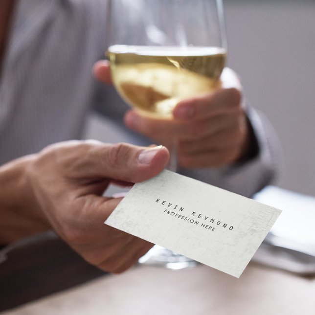 Cartão De Visita elegante profissional branco de textura avançada (Criador carregado)