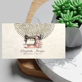 Cartão De Visita Elegante Profissional, Máquina de costura de ponto