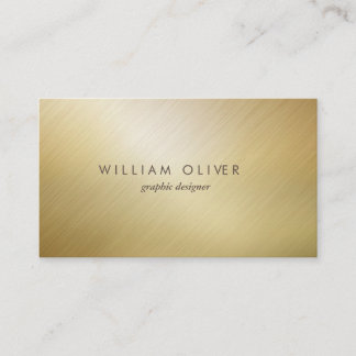 Cartão De Visita Elegante profissional moderno de ouro simples