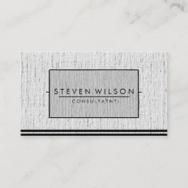 Cartão De Visita Elegante profissional moderno e sutil Linen