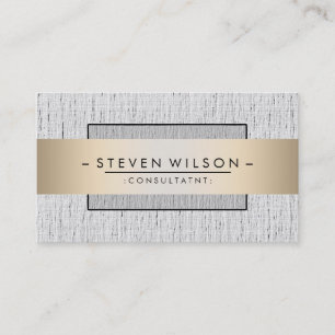 Cartão De Visita Elegante profissional moderno e sutil Linen