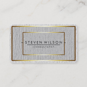 Cartão De Visita Elegante profissional moderno e sutil plano Dourad