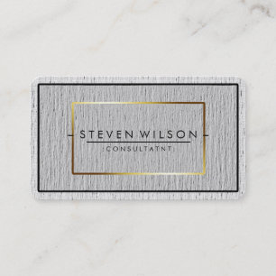 Cartão De Visita Elegante profissional moderno e sutil plano Dourad