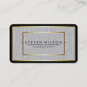 Cartão De Visita Elegante profissional moderno e sutil plano Dourad