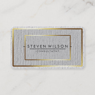 Cartão De Visita Elegante profissional moderno e sutil plano Dourad