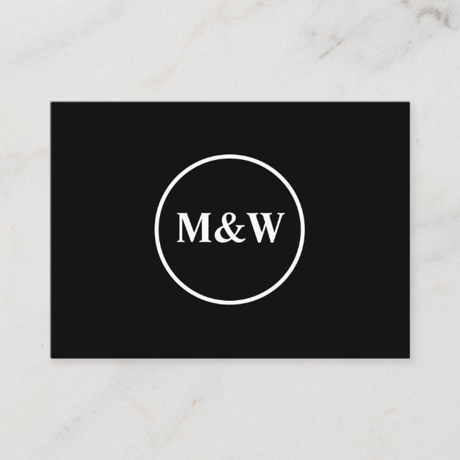 Cartão De Visita Elegante profissional monograma (Frente)