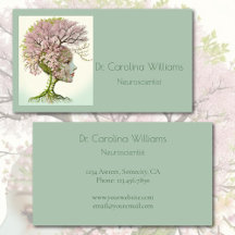 Elegante profissional neurológica cérebro floral