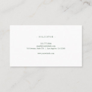 Cartão De Visita Elegante Profissional Simples Minimalista Advogada