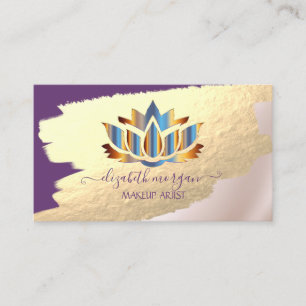 Cartão De Visita Elegante Profissional,Traço De Pincel Dourado,Lotu