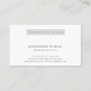 Cartão De Visita Elegante Projetos Modernos Minimalistic Empresa