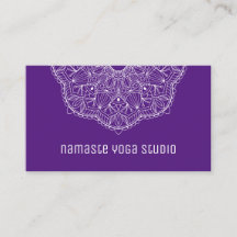 Elegante Púrpura Desenhou Mandala Yoga Instrutor