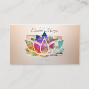 Cartão De Visita Elegante Quadro Profissional Moderno, Lótus