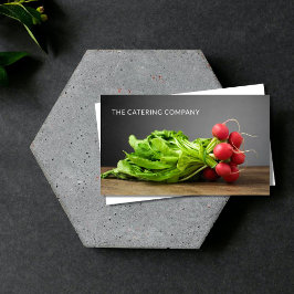 Cartão De Visita Elegante Radish Photo Personal Chef Catering