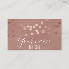 Cartão De Visita Elegante Rosa Dourado Classy Simples