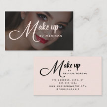 Elegante Rótulo Ousado Rosa Bege Foto Maquiagem